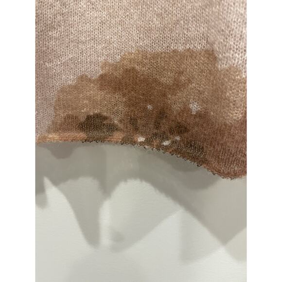 Vince Dahlia Pink & Brown Floral Alpaca Mohair-Blend Sweater MSRP $345 Sz Small - Picture 10 of 13